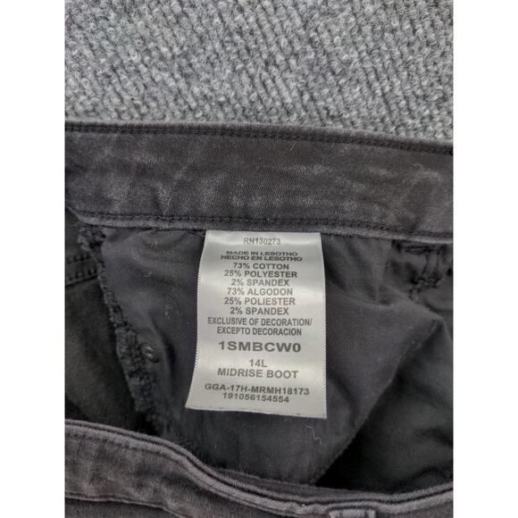 Womens Riders By Lee Midrise Bootcut Jeans Size 14L Black Cotton Blend - Picture 8 of 10